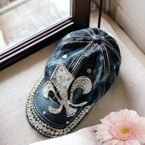 LUCKY 7 Denim Studded hat.  Like new.